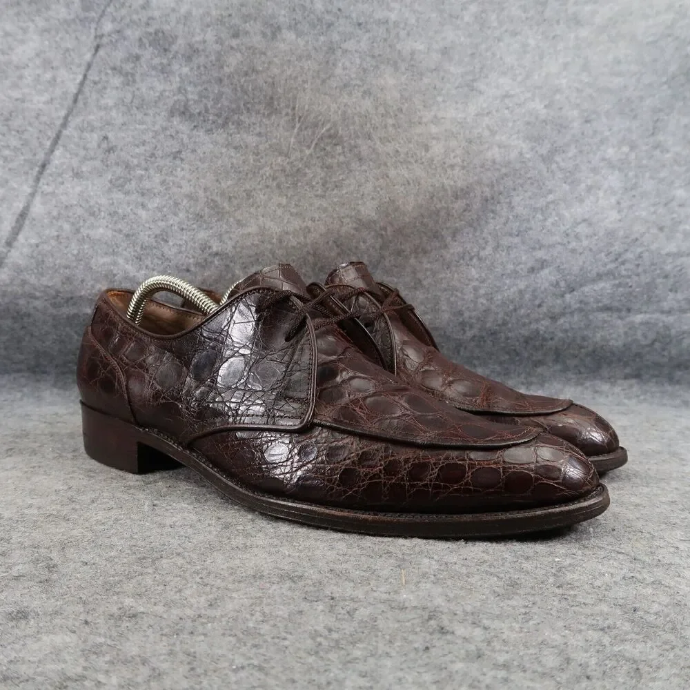 Kow Hoo Shoes Mens 45 Oxfords Exotic Leather Classic Goodyear Welt Handcrafted